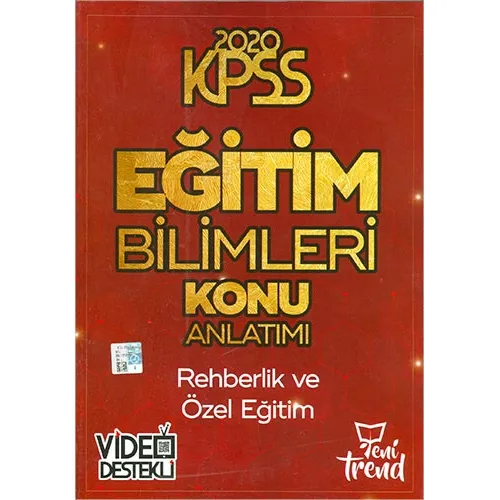 Yeni Trend 2020 KPSS Rehberlik ve Özel Eğitim Konu Anlatımı