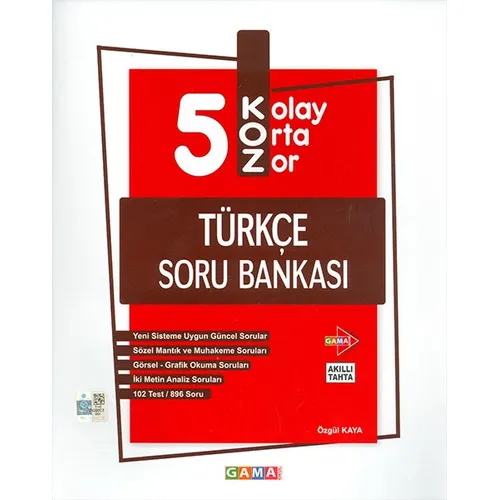 5.Sınıf KOZ Türkçe Soru Bankası Gama Yayınları