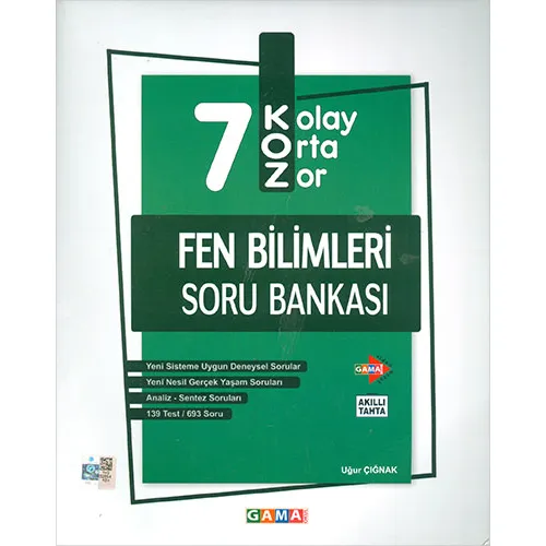 Gama Okul 7.Sınıf Koz Fen Bilimleri Soru Bankası