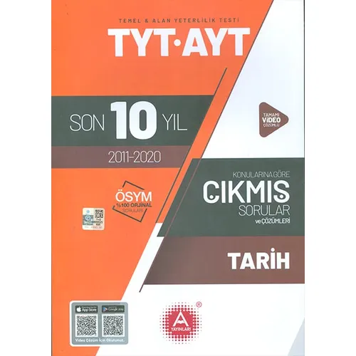 TYT AYT Tarih Son 10 Yıl Konularına Göre Çözümlü Çıkmış Sorular A Yayınları