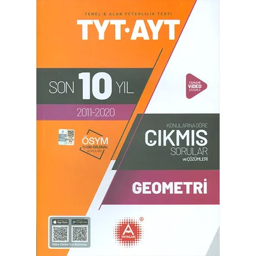 TYT AYT Geometri Son 10 Yıl Konularına Göre Çözümlü Çıkmış Sorular A Yayınları