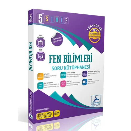 5.Sınıf Fen Bilimleri Soru Kütüphanesi PRF Yayınları 2024 öncesi müfredat