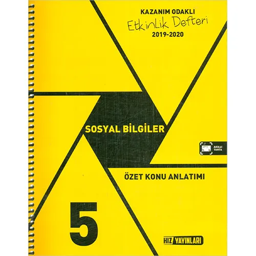 5.Sınıf Sosyal Bilgiler Etkinlik Defteri Hız Yayınları 2024 öncesi müfredat