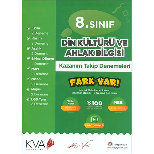 KVA 8.Sınıf Din Kültürü ve Ahlak Bilgisi Denemeleri