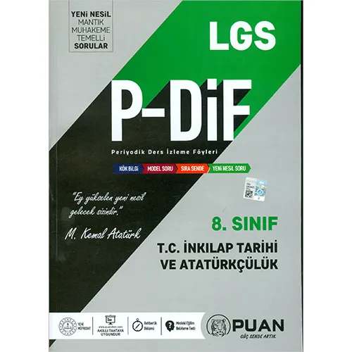 Puan 8.Sınıf LGS İnkılap Tarihi Periyodik Ders İzleme Föyleri