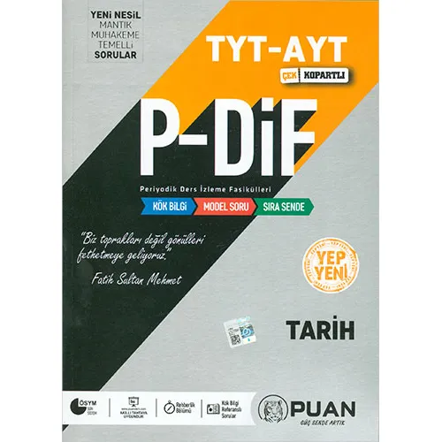 Puan TYT AYT Tarih Periyodik Ders İzleme Fasikülleri