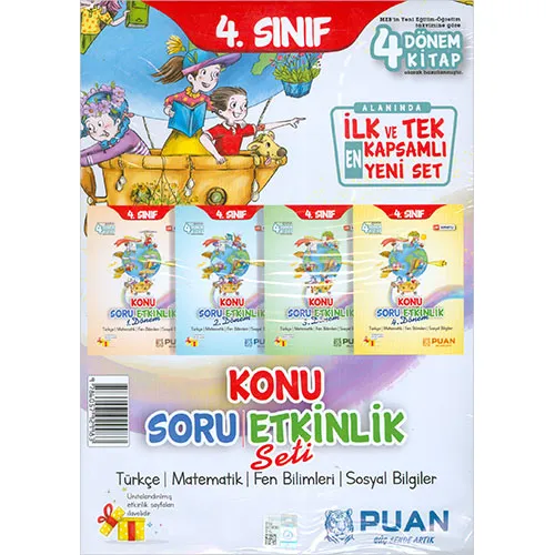 Puan 4.Sınıf Tüm Dersler Konu Soru Etkinlik Seti