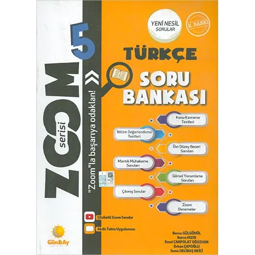 5.Sınıf Türkçe Zoom Soru Bankası Günay Yayınları
