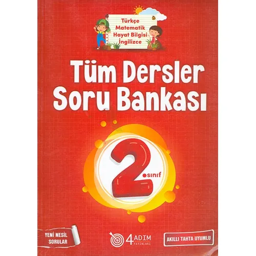 4 Adım 2.Sınıf Tüm Dersler Soru Bankası