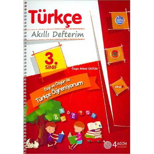 3. Sınıf Türkçe Akıllı Defterim - Kolektif - 4 Adım Yayınları