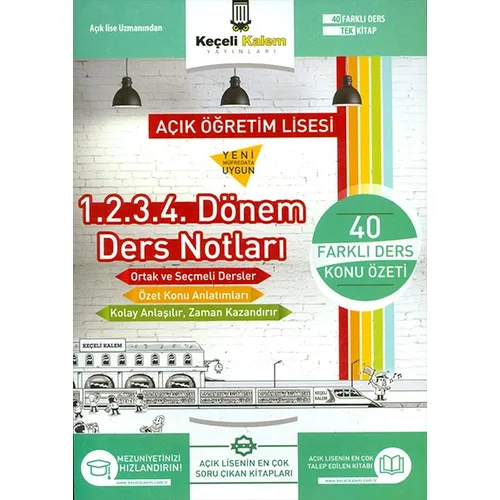 Açık Öğretim Lisesi Tüm Dersler 1. 2. 3. 4. Dönem Ders Notları Keçeli Kalem Yayınları