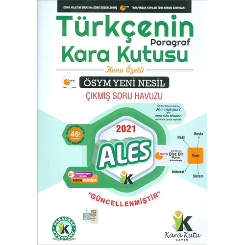 İnformal 2021 ALES Türkçenin Kara Kutusu Konu Özetli Soru Bankası Paragraf