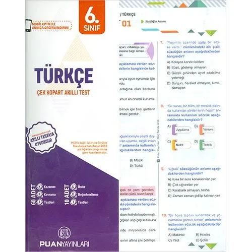Puan 6.Sınıf Türkçe Yaprak Test