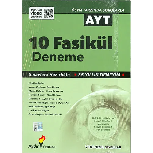 AYT 10 Fasikül Deneme Aydın Yayınları (Kampanyalı)