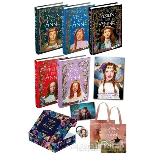 Yeşilin Kızı Anne Set (5 Kitap Kutulu Set) Ciltli - L. M. Montgomery - Ephesus Yayınları