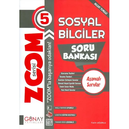 5.Sınıf Sosyal Bilimler Zoom Soru Bankası Günay Yayınları