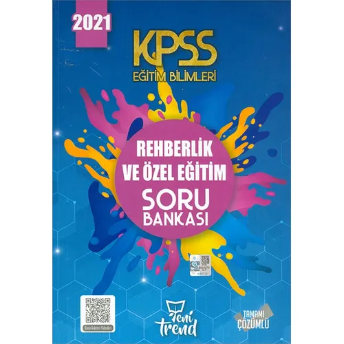 2021 KPSS Rehberlik ve Özel Eğitim Soru Bankası Yeni Trend Yayınları