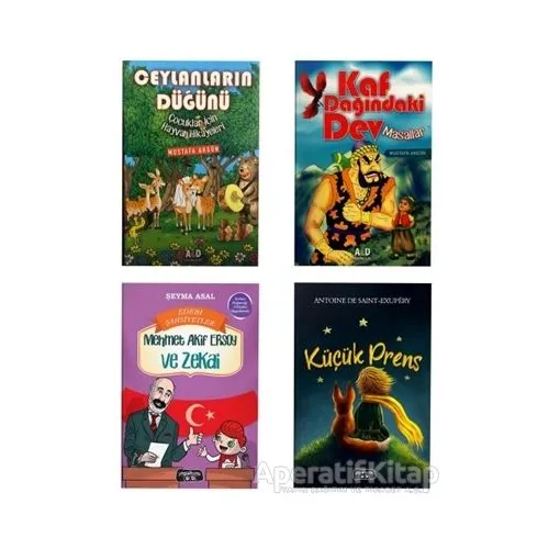 Çocuklar İçin Hikaye Seti (4 Kitap Takım) - Mustafa Akgün - Yediveren Çocuk