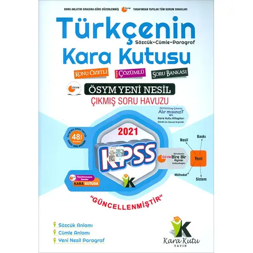 İnformal 2021 KPSS Türkçenin Kara Kutusu Anlam Bilgisi Çıkmış Sorular Konu Özetli Soru Bankası