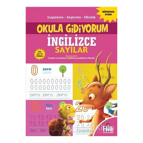 İngilizce Sayılar - Okula Gidiyorum - Kolektif - Halk Kitabevi