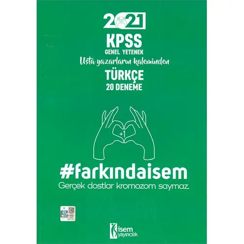 İsem 2021 Farkında İsem KPSS Genel Yetenek Türkçe 20 Deneme