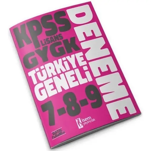 İsem 2022 KPSS Genel Yetenek Genel Kültür Türkiye Geneli Deneme Sınavları (7-8-9)