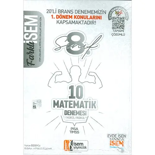 İsem 8. Sınıf LGS 1. Dönem Matematik 10 Branş Deneme