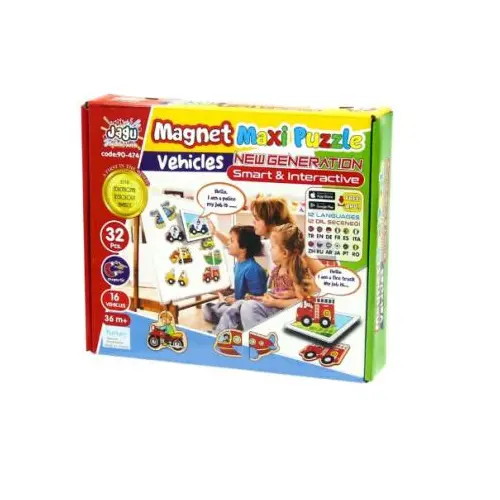 Jagu Magnet Araçlar 36 Parça Puzzle - Akar Oyuncak