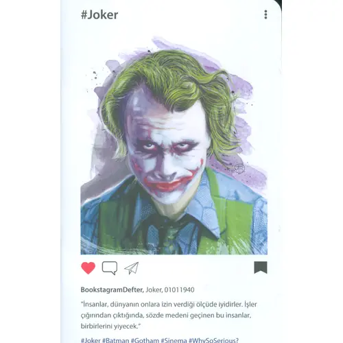 Joker Bookstagram Defter Aylak Adam