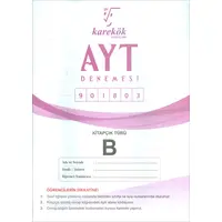 AYT Denemesi B Kitapçık 901803 Karekök Yayınları