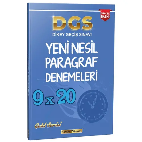 Kariyer Meslek 2021 DGS Paragraf 9x20 Deneme Çözümlü Gold Serisi