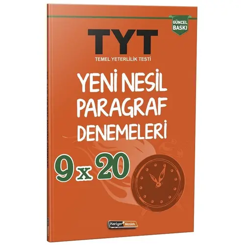 Kariyer Meslek 2021 YKS TYT 9x20 Paragraf Denemeleri