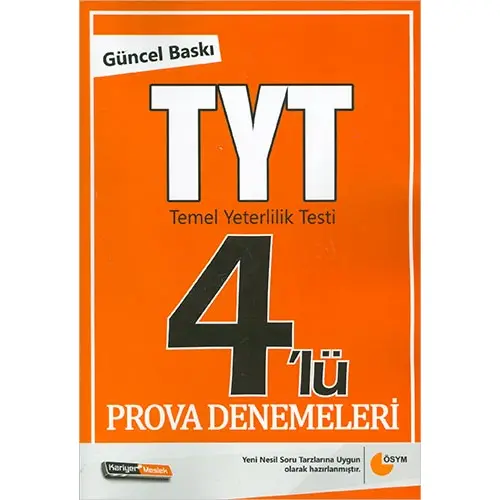 Kariyer Meslek TYT 4lü Prova Denemeleri