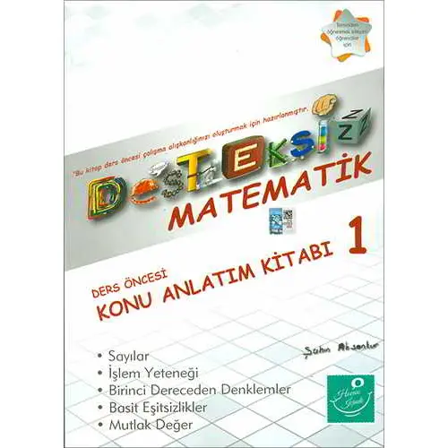 Kartezyen Desteksiz Matematik 1 Ders Öncesi Konu Anlatım Kitabı