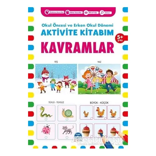 Kavramlar 5+ Yaş - Okul Öncesi ve Erken Okul Dönemi Aktivite Kitabım