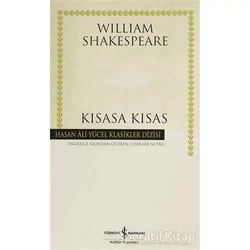 Kısasa Kısas - William Shakespeare - İş Bankası Kültür Yayınları