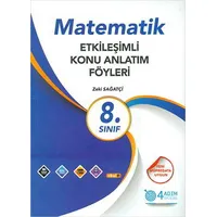 8. Sınıf Matematik Etkileşimli Konu Anlatım Föyleri - Zeki Sağatçi - 4 Adım Yayınları