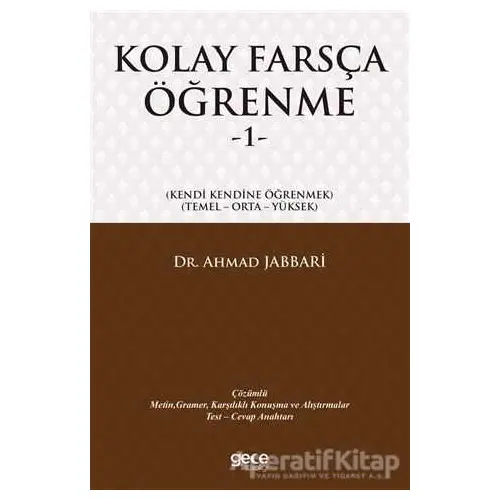 Kolay Farsça Öğrenme 1 - Ahmad Jabbari - Gece Kitaplığı