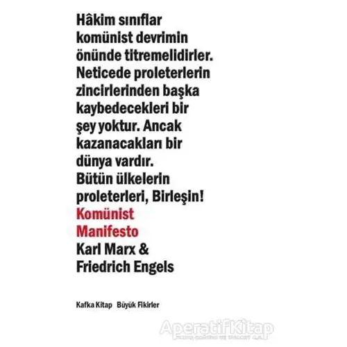 Komünist Manifesto - Friedrich Engels - Kafka Kitap