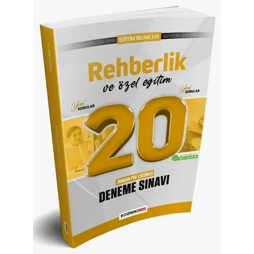 Kozmik Oda 2021 KPSS Eğitim Bilimleri Rehberlik ve Özel Eğitim 20 Deneme PDF Çözümlü