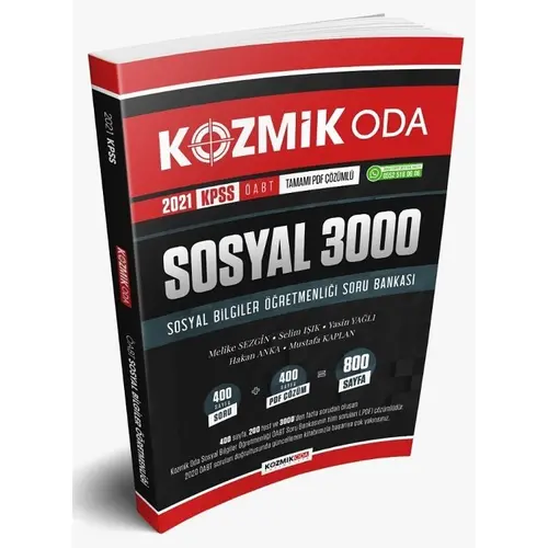 Kozmik Oda 2021 ÖABT Sosyal Bilgiler Öğretmenliği 3000 Soru Bankası PDF Çözümlü