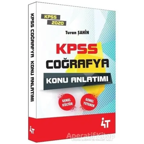 KPSS 2020 Coğrafya Konu Anlatımı - Turan Şahin - 4T Yayınları