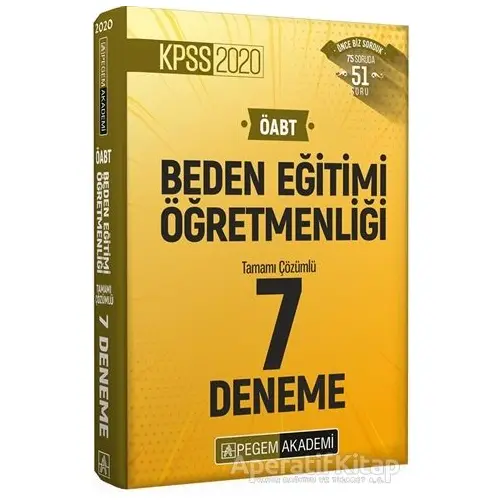 KPSS 2020 ÖABT Beden Eğitimi Öğretmenliği Tamamı çözümlü 7 Deneme