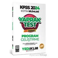 Yediiklim 2024 KPSS Eğitim Bilimleri Program Geliştirme Çek Kopart Yaprak Test