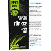 Pegem Akademi 2024 KPSS Türkçe Yaprak Test
