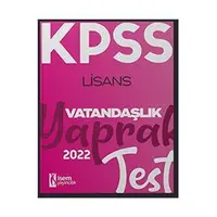 2022 KPSS Lisans Vatandaşlık Yaprak Test İsem Yayınları