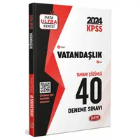 Data 2024 KPSS Ultra Serisi Vatandaşlık 40 Deneme Sınavı