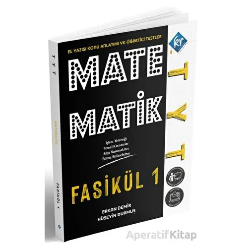 KR Akademi TYT Matematik El Yazısı Konu Anlatımlı 1. Fasikül