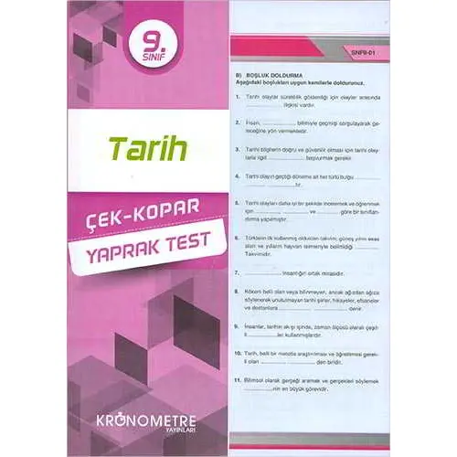 Kronometre 9.Sınıf Tarih Yaprak Test