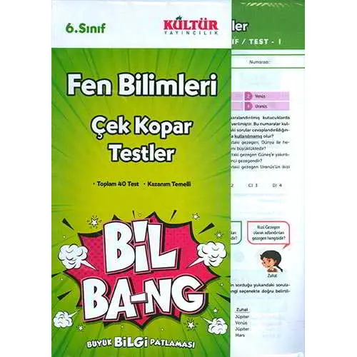 Kültür 6.Sınıf Fen Bilgisi Yaprak Test